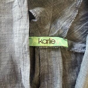 Karlie denim shirt, worn once size small but fits like M